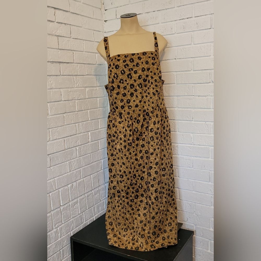 Ava & Viv Animal Print Midi Dress - Size 2X